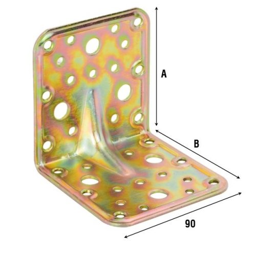 Giunzione angolo in acciaio tropicalizzato Aldeghi 775AT mm 90x90