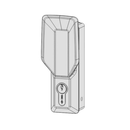 Pomolo fisso con cilindro per maniglioni antipanico Cisa ALPHA 07A78.35.0 - - nero