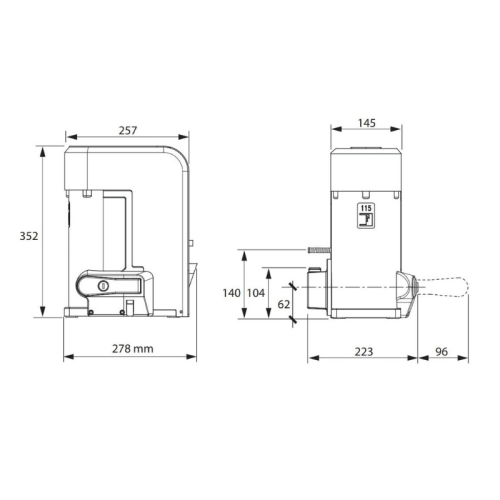 Motore apri cancello scorrevole Fadini Nyota 115 Evo monofase - CV 0,5 - SCHEDA si