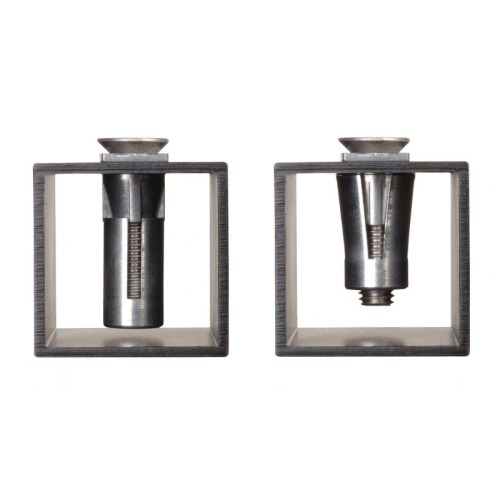 Tasselli QUICK-FIX Locinox per fissaggio su tubolare in ferro e lamiere (2 pezzi)