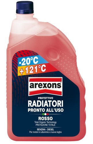 Liquido refrigerante rosso per radiatori autoveicoli Arexons 2 lt