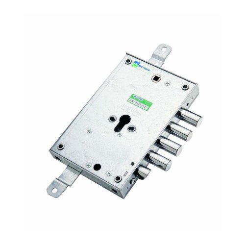 Serratura Mottura 85.371 chiusura triplice (INT.37 mm) foro cilindro profilo Europeo - mano DX