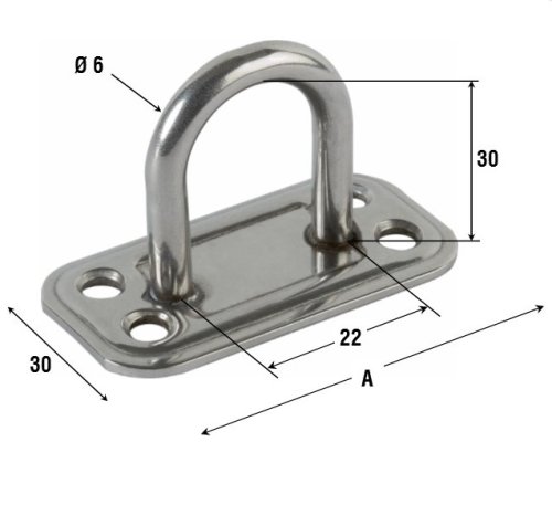 Cavallotto in acciaio inox maglia ø 6 mm Aldeghi 865IN2125
