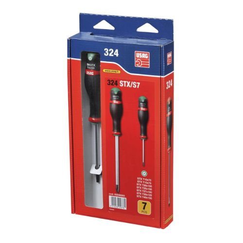 Assortimento Serie di 7 cacciaviti impronta Torx Usag 324 STX/S7