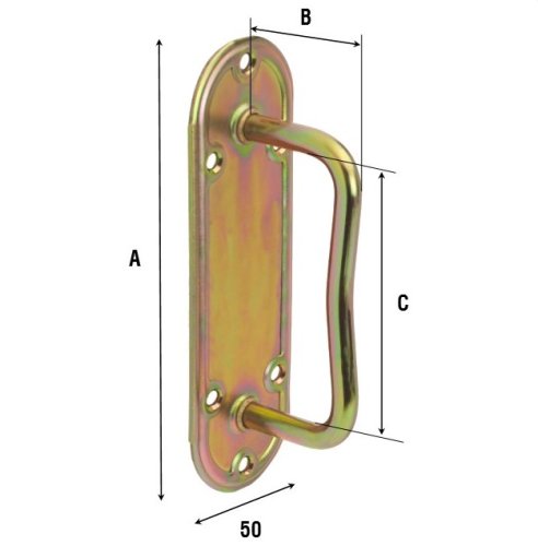 Maniglia in acciaio tropicalizzato Aldeghi 950AT16 mm 160x50