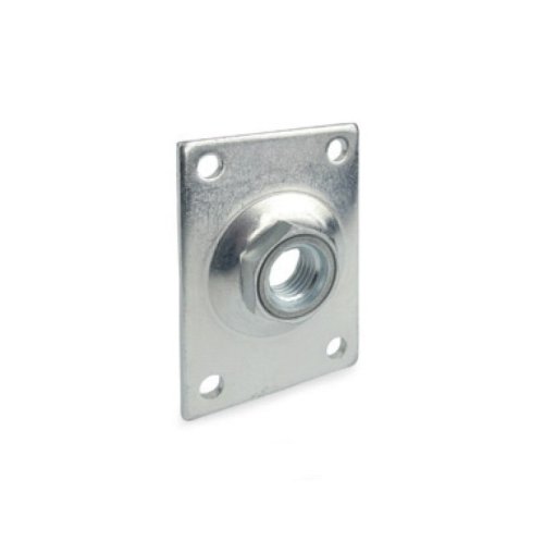 ADEM P4FR20 piastra rettangolare supporto cardine ante cancello foro M20
