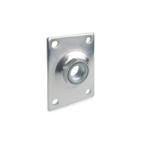 ADEM P4FR20 piastra rettangolare supporto cardine ante cancello foro M20