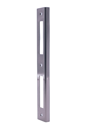 AGB B00590.17.06 contropiastra serratura mm 25x194 nichelato bordo quadro "L"