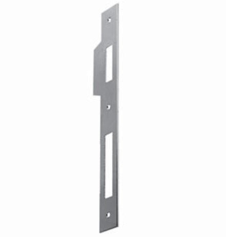 AGB B00590.19.06 contropiastra serratura mm 25x204 nichelato bordo quadro aletta sagomata