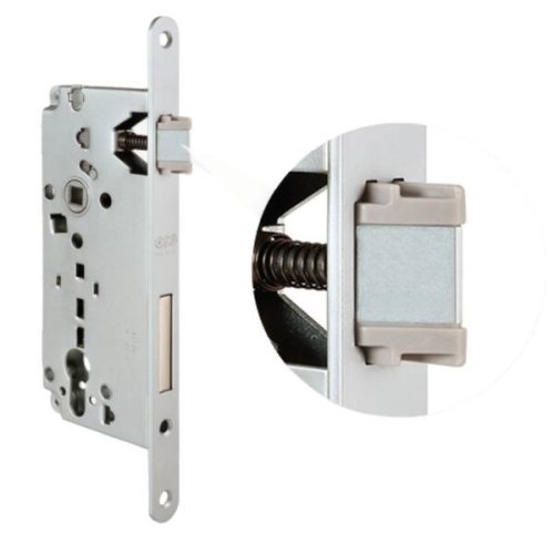Serratura da incasso porte legno AGB B80851 SICUREZZA 2.0 INT.85mm F22 mm bordo tondo - E mm 50 - - bronzato