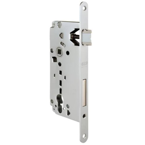 Serratura da incasso porte legno AGB B80851 SICUREZZA 2.0 INT.85mm F22 mm bordo tondo - E mm 50 - - bronzato