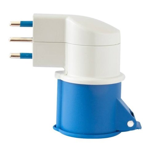 Adattatore connettore spina angolare IT e presa CEE 230V/16A IP20