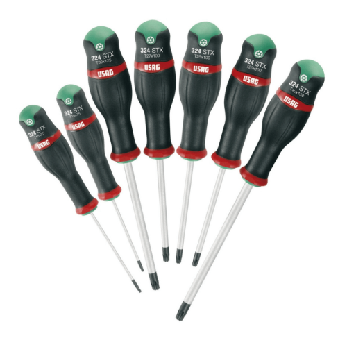 Assortimento Serie di 7 cacciaviti impronta Torx Usag 324 STX/S7