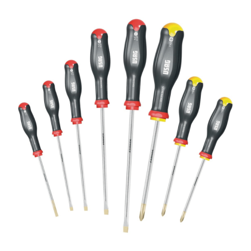Assortimento Serie di 8 cacciaviti intaglio e croce USAG 324 SH8