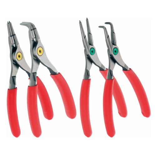 Assortimento set 4 pinze per anelli elastici Usag 127 N/SE4