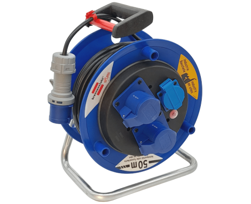 Avvolgicavo elettrico prolunga Brennenstuhl 250V-16A CEE 2 IP44 50m H05VV-F 3G1,5