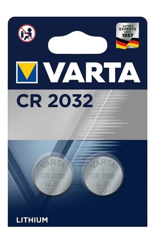 Batteria al litio a bottone 3V VARTA CR2032 (2 pezzi)