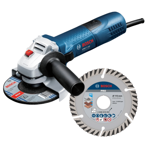 Smerigliatrice angolare Bosch Professional GWS 7-115 con disco diamantato ø 115 mm