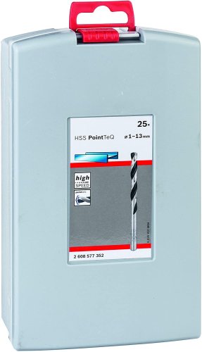 Set 25 punte trapano per metallo HSS Bosch PointTeQ 2608577352 