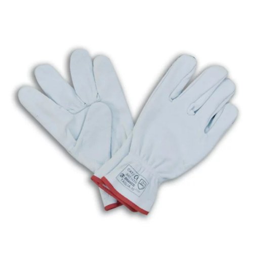 Guanti da lavoro pelle fiore di bovino bianco Brado 1431B - taglia 8