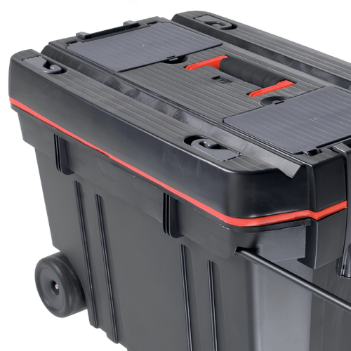 Baule porta utensili in plastica con ruote gommate e maniglione Valex 1980075