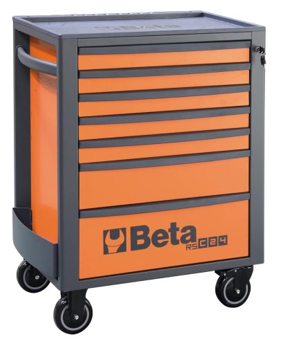 Carrello portautensili Beta RSC24/7 VIS arancio 7 cassetti + 224 utensili