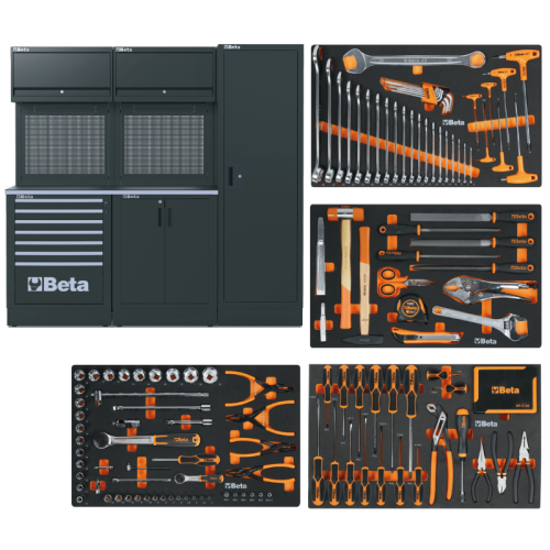Arredo officina Beta RSC50 2.0 D/224UT con assortimento 224 utensili - 050001090