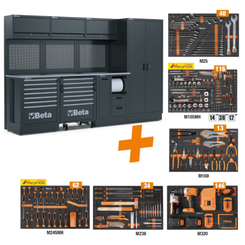 Arredo officina Beta RSC50 2.0 F/411UT con assortimento 411 utensili - 050001095