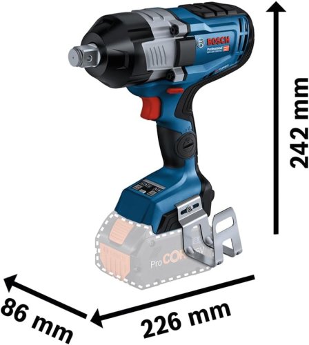 Avvitatore a massa battente Bosch Professional BITURBO GDS 18V-1600 HC (fornito senza batteria)