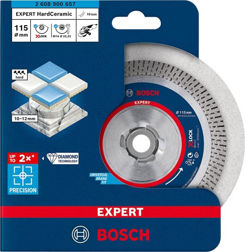 Disco diamantato Bosch X-LOCK EXPERT HARDCERAMIC ø 115 mm