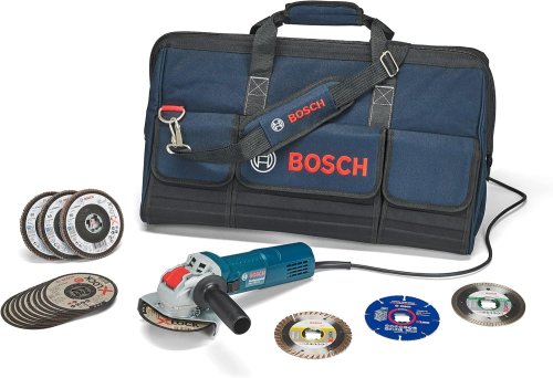 Bosch Professional Kit smerigliatrice angolare GWX 750-115 + dischi X-LOCK + borsone
