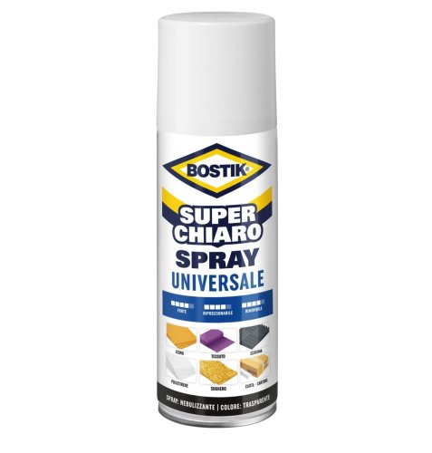 Bostik Superchiaro adesivo colla spray universale trasparente 200 ml