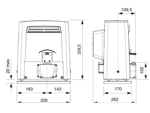 Motore per cancelli scorrevoli fino a 1800Kg Came BKS18AGS