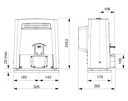 Motore per cancelli scorrevoli fino a 2200Kg Came BKS22TGS