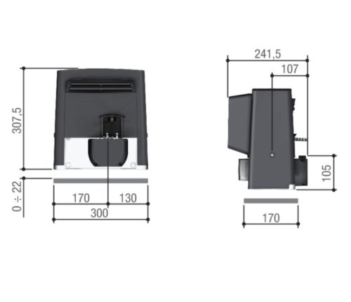 Motore 230V per cancelli scorrevoli fino a 800Kg CAME BX708AGS