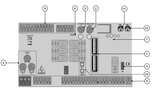 Scheda quadro comando ZT-6 CAME 002ZT6