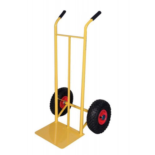 Carrello portapacchi porta casse con ruote pneumatiche Carmeccanica 107 giallo