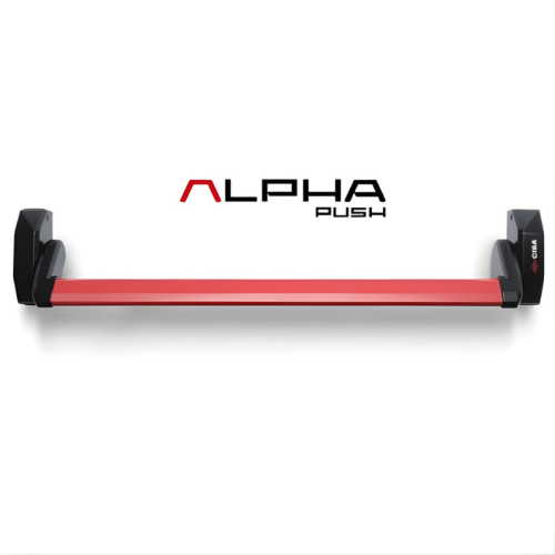 Maniglione antipanico Push Cisa ALPHA 5M016.10.0 due punti di chiusura nero