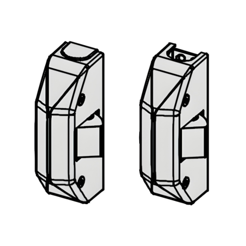 Coppia scrocchi laterali per maniglione antipanico Cisa ALPHA 07A63.51.0 - - nero