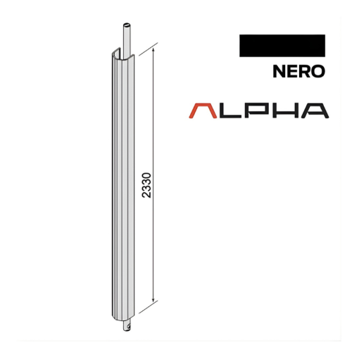 Kit prolungamento asta superiore maniglione antipanico Cisa ALPHA 1.07A64.71.0 - - nero