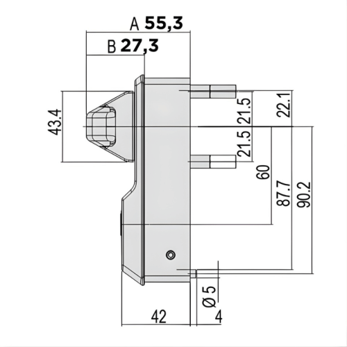 Maniglia Placca ribassata comando esterno antipanico Cisa ALPHA 07A78.36.0 - - nero