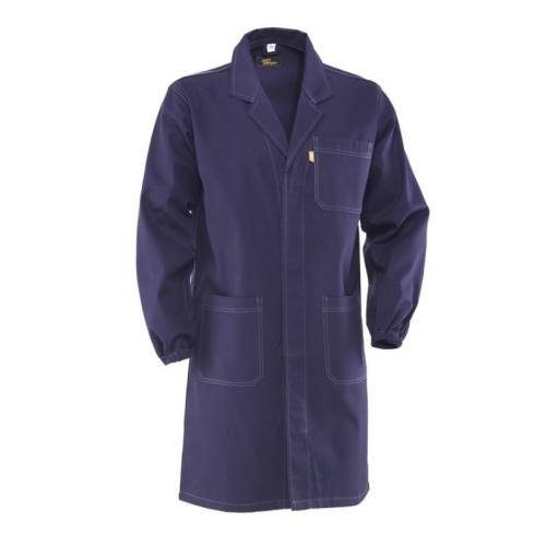 Camice da lavoro Just Safety 208 in cotone blu 100% con 3 tasche - taglia 46