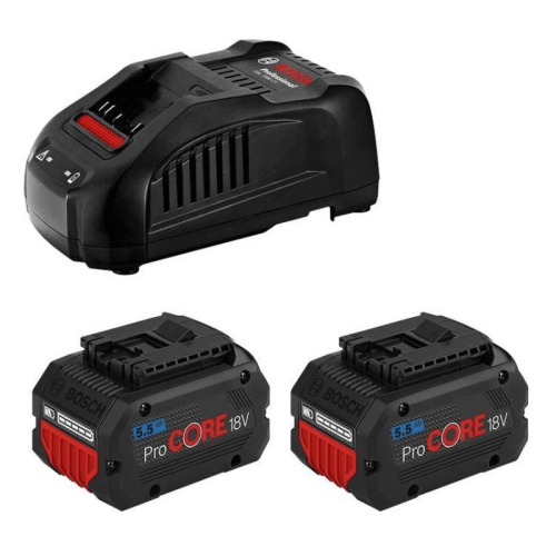 Caricabatterie BOSCH GAL 1880 CV Professional con 2 batterie ProCORE 18V 5,5Ah