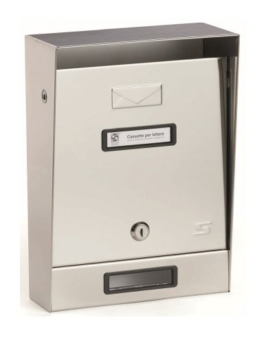 Cassetta postale acciaio inox satinato Silmec 10-002 con tetto fisso