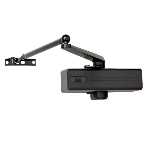 Chiudiporta MAB ASSA ABLOY DC564 Plus braccio standard e fermo regolabile - colore nero RAL9004