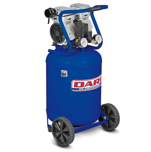 Compressore aria verticale 50 litri silenzioso 59dB Dari Siltek 50V/1,3 Hp