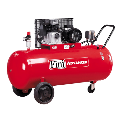 Compressore aria bicilindrico 200 litri trifase 400V Fini MK113-200-4Hp