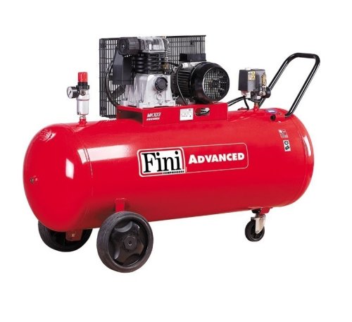 Compressore aria bicilindrico 200 litri monofase Fini MK 103-200-3M