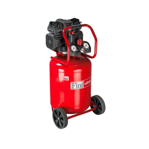 Compressore aria verticale 50 litri silenzioso 59dB Fini Siltek TB 50V/1,5 Hp