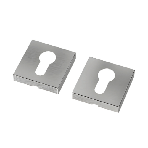 Coppia bocchette quadre foro Yale Reguitti Q08KY acciaio inox Aisi 304